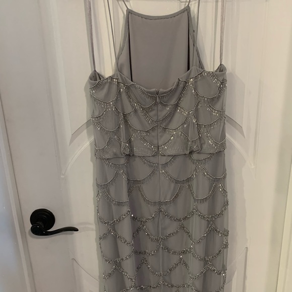 Adrianna Papell Evening Dress Beaded Scalloped - Picture 6 of 7